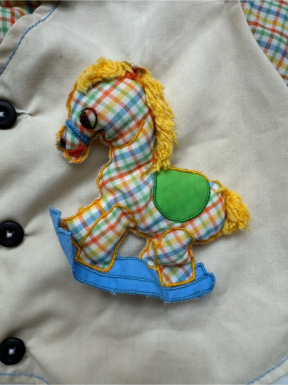 Vintage Western Cowboy Cottagecore Prairie Rocking Horse Baby Set